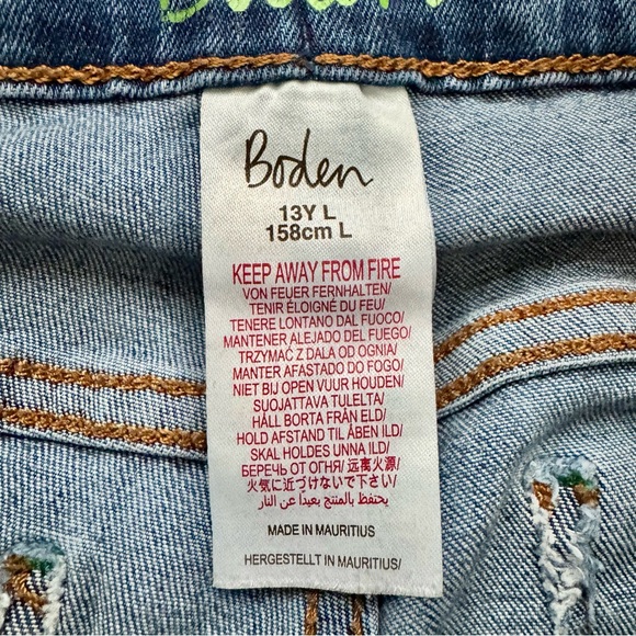 Boden Kids Blue Denim Jeans Size 13Y L - Picture 7 of 16